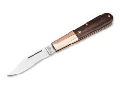(Open Box) Returned Boker Barlow Copper Integral Folding Knife Desert Ironwood Handle N690 Plain Edge 110045