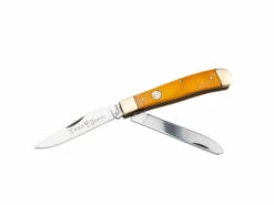Boker Traditional Series 2.0 Trapper Folding Knife Yellow Bone Handle D2 Plain Edge 110835