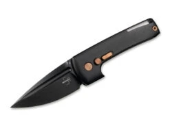 Boker Plus Harlock Mini Auto Knife Black Aluminum Handle 154CM Plain Black Blade 01BO392