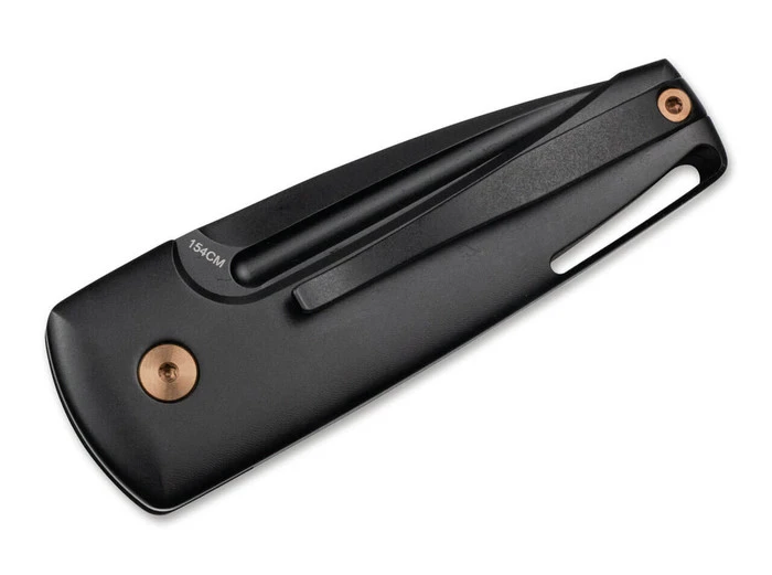 Boker Plus Harlock Mini Auto Knife Black Aluminum Handle 154CM Plain Black Blade 01BO392 4 Boker Plus Harlock Mini Auto Knife Black Aluminum Handle 154CM Plain Black Blade 01BO392 - Image 2