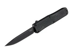 Boker OTF Blackout Auto Knife Black Aluminum Handle 154CM Plain Black Blade BO06EX263