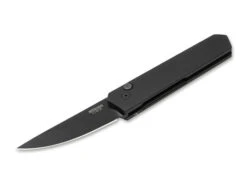 Boker Kwaiken Compact Auto Knife Black Aluminum Handle 154CM Plain Black Blade 01BO255