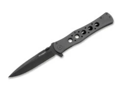 Boker Urban Tank Folding Knife Grey Steel Handle 440A Plain Black Blade 01MB222