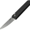 Boker Automatic Kwaiken Compact Knife Button Lock Black Aluminum SW 154CM Blade 01BO254 -Boker Shop BO01BO254