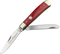 Boker Traditional Series 2.0 Trapper Folding Knife Red Bone Handle D2 Plain Edge 110830