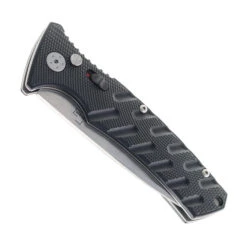 Boker Folding Knife Black Milled Aluminum Handle D2 Drop Point Plain Edge Stonewash Finish 01BO457N -Boker Shop BOKER 01BO457N 01 39920.1752246315