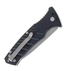 Boker Folding Knife Black Milled Aluminum Handle D2 Drop Point Plain Edge Stonewash Finish 01BO457N -Boker Shop BOKER 01BO457N 04 20629.1752246315