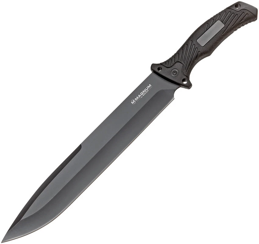 Boker Magnum 15.75" 440A Stainless Fixed Black Trojan Machetem W/ Sheath 02RY171 3 Boker Magnum 15.75" 440A Stainless Fixed Black Trojan Machetem W/ Sheath 02RY171