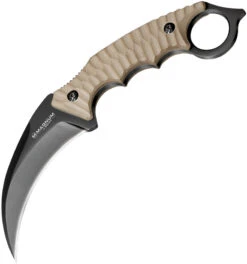 Boker Magnum Tan Spike Karambit Fixed Blade Finger Ring Full Tang Knife - M02SC028