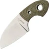 Boker Plus Vox Knives Gnome Green Canvas Micarta Fixed Blade Neck Knife P02BO270 -Boker Shop BOP02BO270