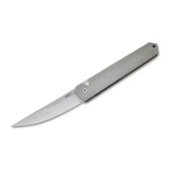 Boker Plus Kwaiken Automatic Button Lock Gray Aluminum 154CM Drop Point Blade 06EX290