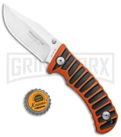 Fox Orange/Black Liner Lock Knife- Satin Plain -Boker Shop Boker BF 131 Orange Black Fox Folder 01FX035 BHQ 117275 jr bottlecap large 1