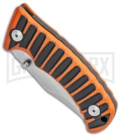 Boker BF-131 Fox Orange/Black Liner Lock Knife - Satin Plain -Boker Shop Boker BF 131 Orange Black Fox Folder 01FX035 BHQ 117275 jr spine large