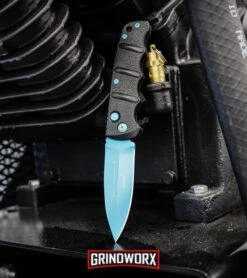 Boker Kalashnikov Automatic Knife - D2 Dagger Electric Blue Plain -Boker Shop Boker Blue Scorpion Kalashnikov Dagger Automatic Knife Electric Blue BHQ 95400 kp motor web large