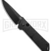 Boker Kihon Black Automatic Knife - Black Plain -Boker Shop Boker Burnley Kihon DP Auto Black BHQ 101390 jr large