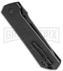 Boker Kihon Black Automatic Knife - Black Plain -Boker Shop Boker Burnley Kihon DP Auto Black BHQ 101390 jr side large