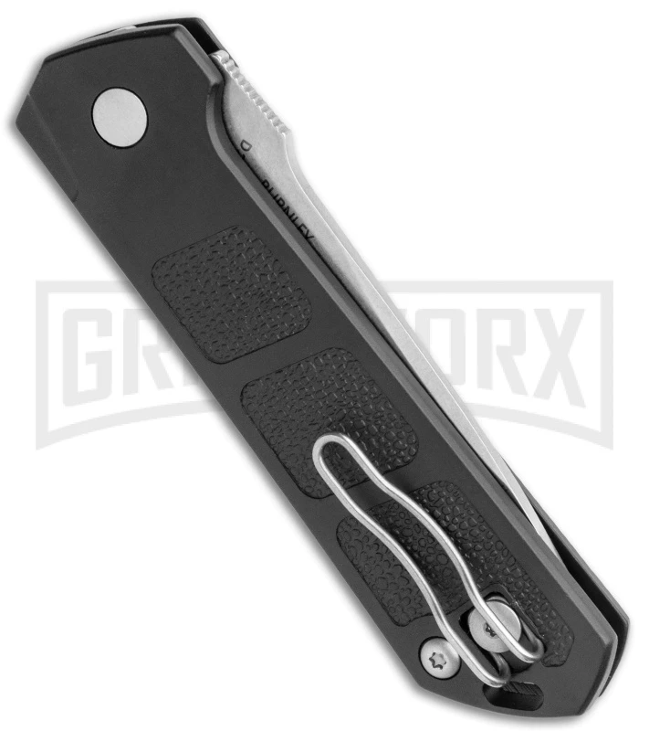 Boker Kihon Black Automatic Knife - Stonewash Plain 5 Boker Kihon Black Automatic Knife - Stonewash Plain - Image 3