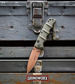 Boker Kalashnikov Desert Warrior Dagger Automatic Knife - Copper Plain -Boker Shop Boker Desert Warrior Kalashnikov Dagger Automatic Knife OD Green Copper BHQ30436 kp tool box 3 web large