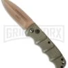 Boker Kalashnikov Desert Warrior Dagger Automatic Knife - Copper Plain -Boker Shop Boker Desert Warrior Kalashnikov Dagger OD Green Copper 01KALS14N BHQ 30436 jr 1 large