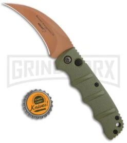 Boker Kalashnikov Desert Warrior Hawkbill Automatic Knife - Copper Plain 9 Boker Kalashnikov Desert Warrior Hawkbill Automatic Knife - Copper Plain -Boker Shop Boker Desert Warrior Kalashnikov Hawkbill Auto OD Green Copper 01KALS69NSOI BHQ 103273 jr bottlecap large