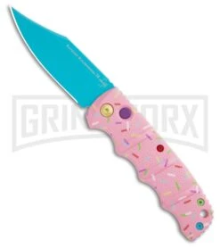 Boker Dessert Warrior Kalashnikov Pink Donut Automatic Knife Bowie- Blue Plain