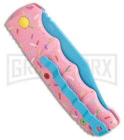 Boker Dessert Warrior Kalashnikov Pink Donut Automatic Knife Bowie- Blue Plain -Boker Shop Boker Dessert Warrior Kalashnikov Clip Point Automatic Knife Blue Donut BHQ 184953 side kc 2 2 gx large
