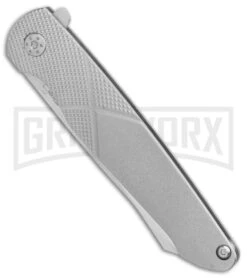 Boker Plus Gent-X Orange Peel Titanium Frame Lock Knife - Mirror Plain -Boker Shop Boker Gent X Ti Satin BHQ 86576 er spine large