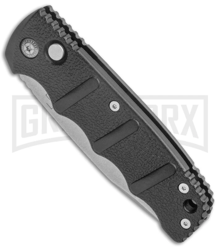 Boker Kalashnikov Black Automatic Knife - Drop Point Bead Blast Plain 4 Boker Kalashnikov Black Automatic Knife - Drop Point Bead Blast Plain - Image 2