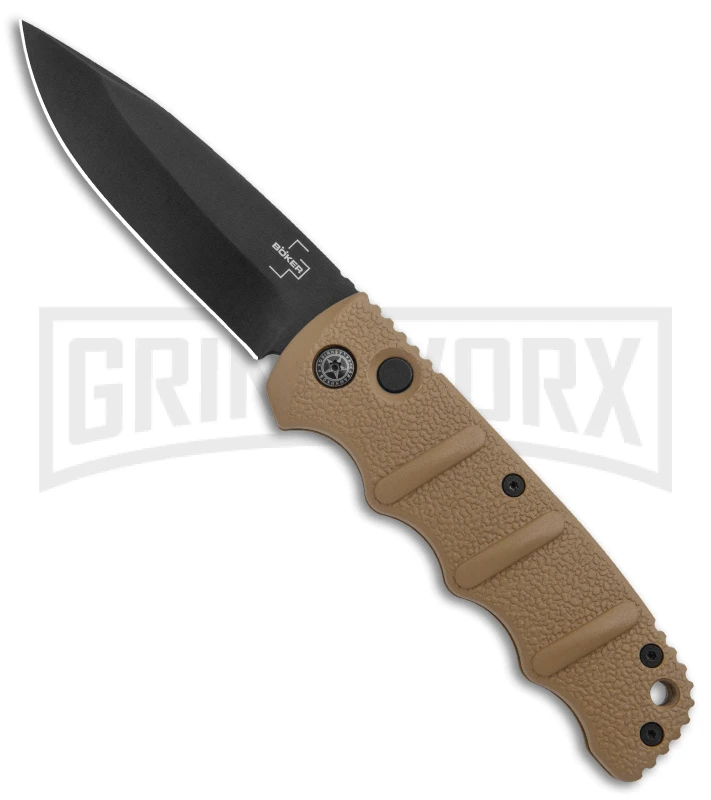 Boker Kalashnikov Coyote Brown Automatic Knife - Drop Point Black Plain 3 Boker Kalashnikov Coyote Brown Automatic Knife - Drop Point Black Plain