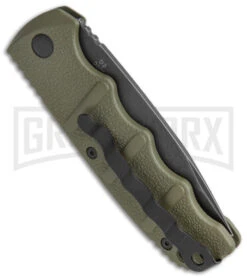 Boker Kalashnikov OD Green Automatic Knife - Drop Point Smokewash Plain 8 Boker Kalashnikov OD Green Automatic Knife - Drop Point Smokewash Plain -Boker Shop Boker Kalashnikov Auto OD Green D2 Smokewash BHQ 144761 jr side large 1