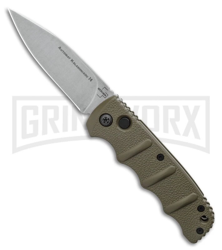 Boker Kalashnikov OD Green Automatic Knife - SW Plain 3 Boker Kalashnikov OD Green Automatic Knife - SW Plain