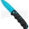 Boker Kalashnikov Automatic Knife - D2 Dagger Electric Blue Plain -Boker Shop Boker Kalashnikov Black Widow Blue jr large