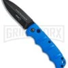 Boker Kalashnikov Blue Automatic Knife - Dagger Smokewash Plain -Boker Shop Boker Kalashnikov Dagger Auto Blue Black 01KALS32N BHQ 75530 jr 2 large