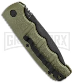 Boker Kalashnikov OD Green Automatic Knife - Dagger Smokewash Plain -Boker Shop Boker Kalashnikov Dagger Auto OD Green Smokewash BHQ 117068 jr side large
