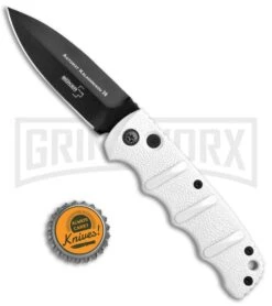 Boker Imperial Kalashnikov White Automatic Knife - D2 Dagger Black Plain -Boker Shop Boker Kalashnikov Dagger Auto White Black 01KALS34N BHQ 75529 jr bottlecap 3 large