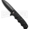 Boker Kalashnikov Black Aluminum Button Lock Flipper - Black Plain -Boker Shop Boker Kalashnikov Dagger Button Lock Flipper D2 Black BHQ 188261 td large