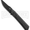 Boker Lundquist Alluvial Black Aluminum Automatic Knife - Black Plain -Boker Shop Boker Lundquist Alluvial Auto Black Aluminum Black BHQ 125068 jr large