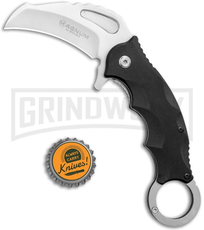 Boker Magnum Alpha Kilo Black Liner Lock Knife - Satin Plain 6 Boker Magnum Alpha Kilo Black Liner Lock Knife - Satin Plain - Image 4