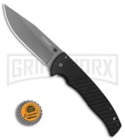 Boker Magnum Black Flash G-10 Spring Assisted Knife - Gray Plain -Boker Shop Boker Magnum Black Flash BHQ 80850 er bottlecap large