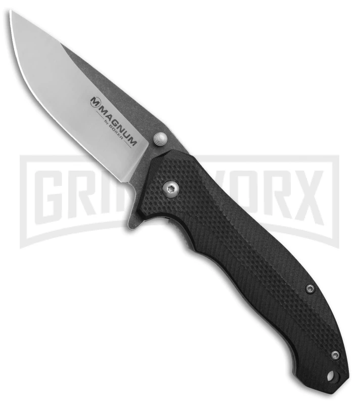 Boker Magnum Black & Satin G-10 Folding Knife - Two Tone 3 Boker Magnum Black & Satin G-10 Folding Knife - Two Tone