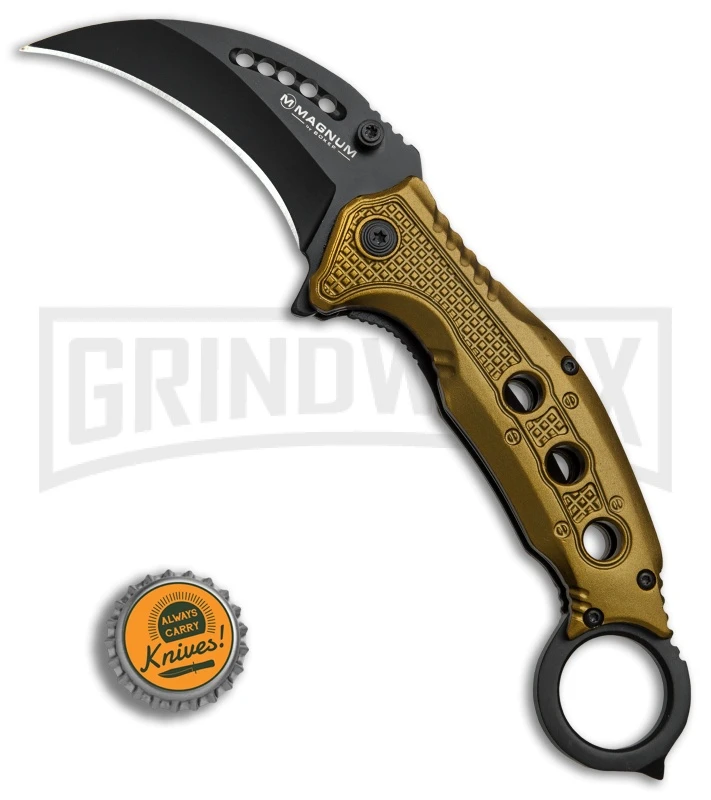 Boker Magnum Black Scorpion Gold Folding Knife - Black Plain 6 Boker Magnum Black Scorpion Gold Folding Knife - Black Plain - Image 4