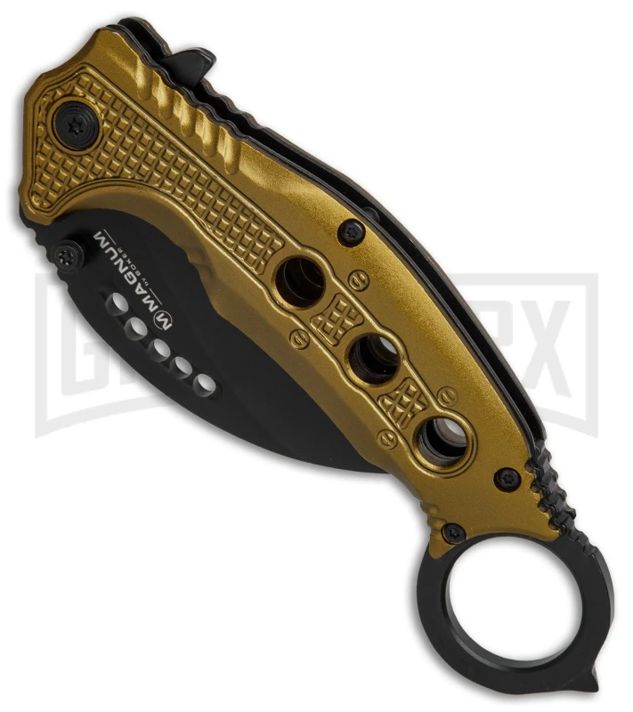 Boker Magnum Black Scorpion Gold Folding Knife - Black Plain 5 Boker Magnum Black Scorpion Gold Folding Knife - Black Plain - Image 3