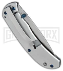 Boker Magnum Blue Dot Stainless Folding Knife - Satin Plain -Boker Shop Boker Magnum Blue Dot BHQ 80862 er side large