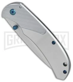 Boker Magnum Blue Dot Stainless Folding Knife - Satin Plain -Boker Shop Boker Magnum Blue Dot BHQ 80862 er spine large