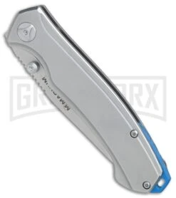 Boker Magnum Blue Steel Stainless Steel Folding Knife - Satin Plain 8 Boker Magnum Blue Steel Stainless Steel Folding Knife - Satin Plain -Boker Shop Boker Magnum Blue Steel BHQ 80861 er spine large