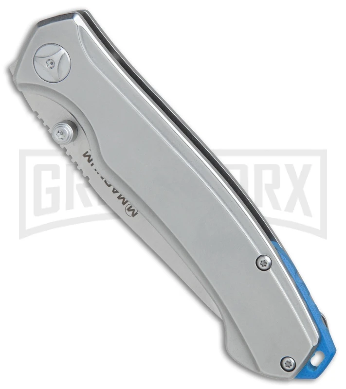 Boker Magnum Blue Steel Stainless Steel Folding Knife - Satin Plain 5 Boker Magnum Blue Steel Stainless Steel Folding Knife - Satin Plain - Image 3