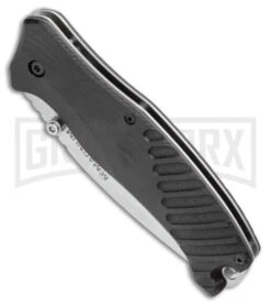 Boker Magnum Buddy Black G-10 Liner Lock Knife - Satin Plain -Boker Shop Boker Magnum Buddy Manual Knife Black G 10 BHQ 94419 ns spine large