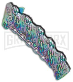 Boker Magnum Chained Rainbow Spring Assisted Knife - Spectrum Plain -Boker Shop Boker Magnum Chained Rainbow BHQ 80865 er spine large