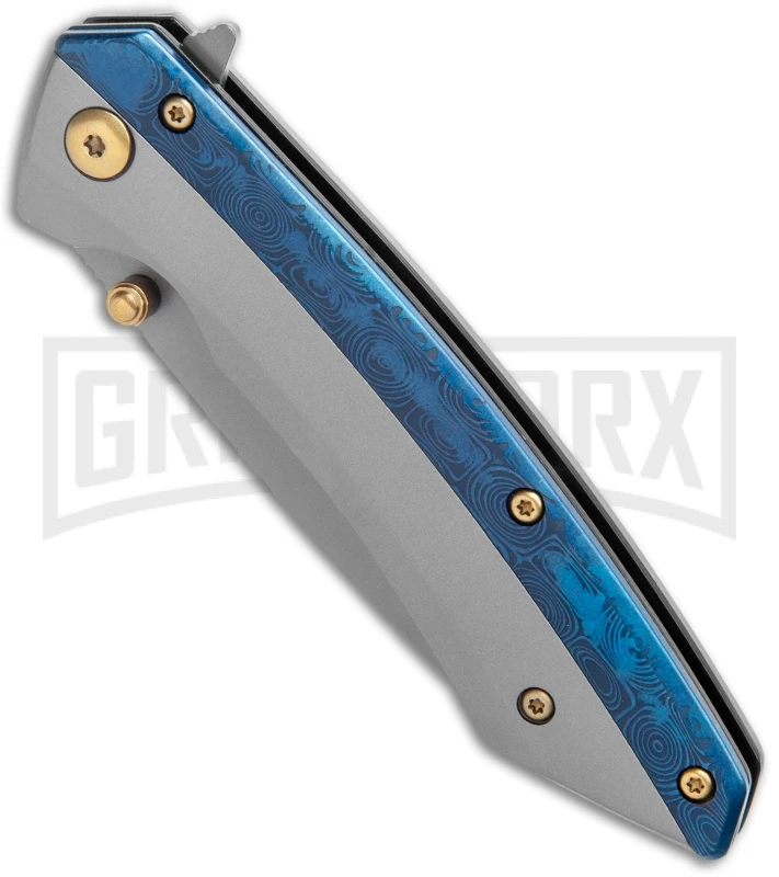 Boker Magnum Cobalt Gray & Blue Liner Lock Knife - Gray Plain 4 Boker Magnum Cobalt Gray & Blue Liner Lock Knife - Gray Plain - Image 2