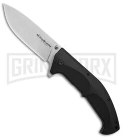 Boker Magnum Colussus Black G-10 Folding Knife - Stonewash Plain